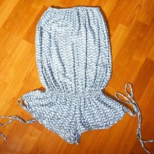 Tiare Hawaii Hawaiian Print Strapless Romper S/M